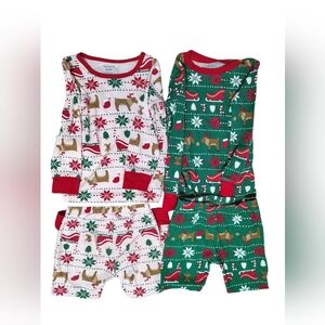 Carter’s Christmas Pajamas 3T – Set of 2‎ Matching Holiday PJ Reindeer Snow